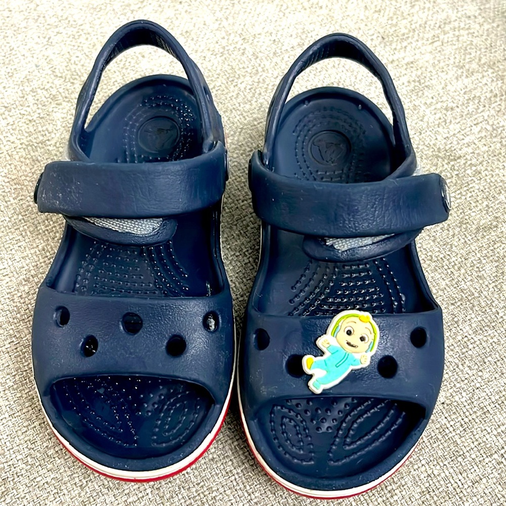 Crocs toddler unisex Bayaband sandal blue